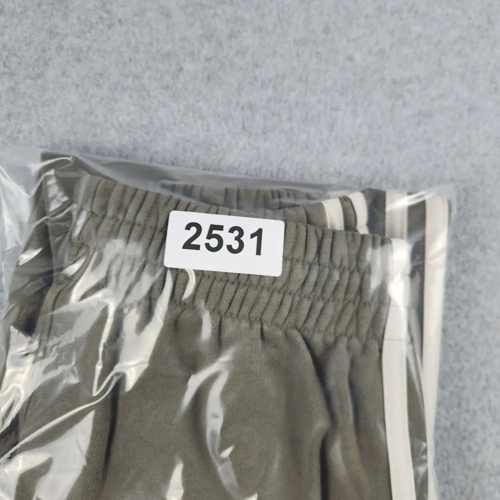 Adidas‎ Joggers Pants Kids M 10/12 Olive Green 3-Stripe Fleece Lined Regular Fit